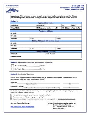 RECREATIONAL FISHING PERMITS ONLINE APPLICATION .
